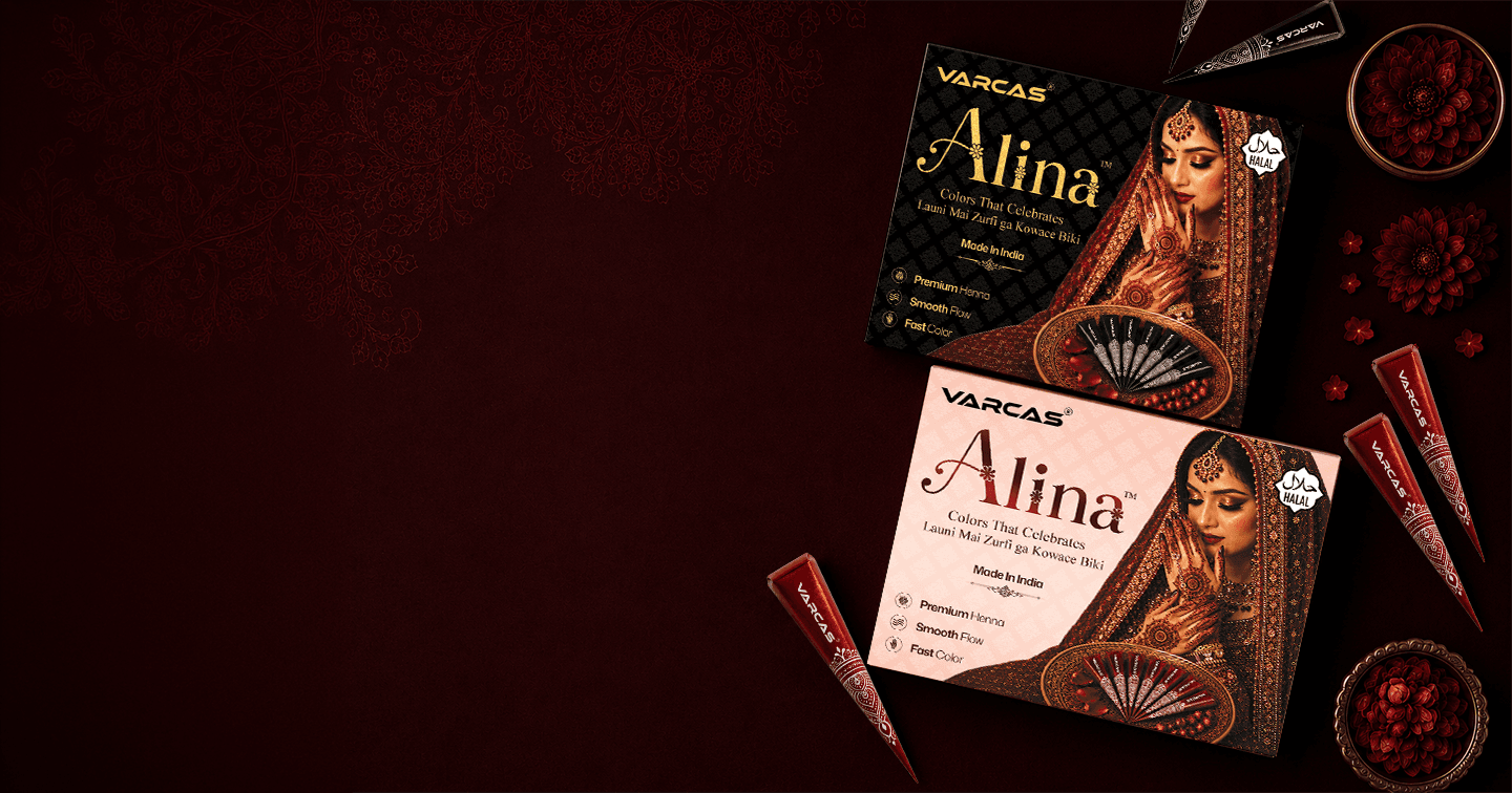 Alina henna cones and product boxes